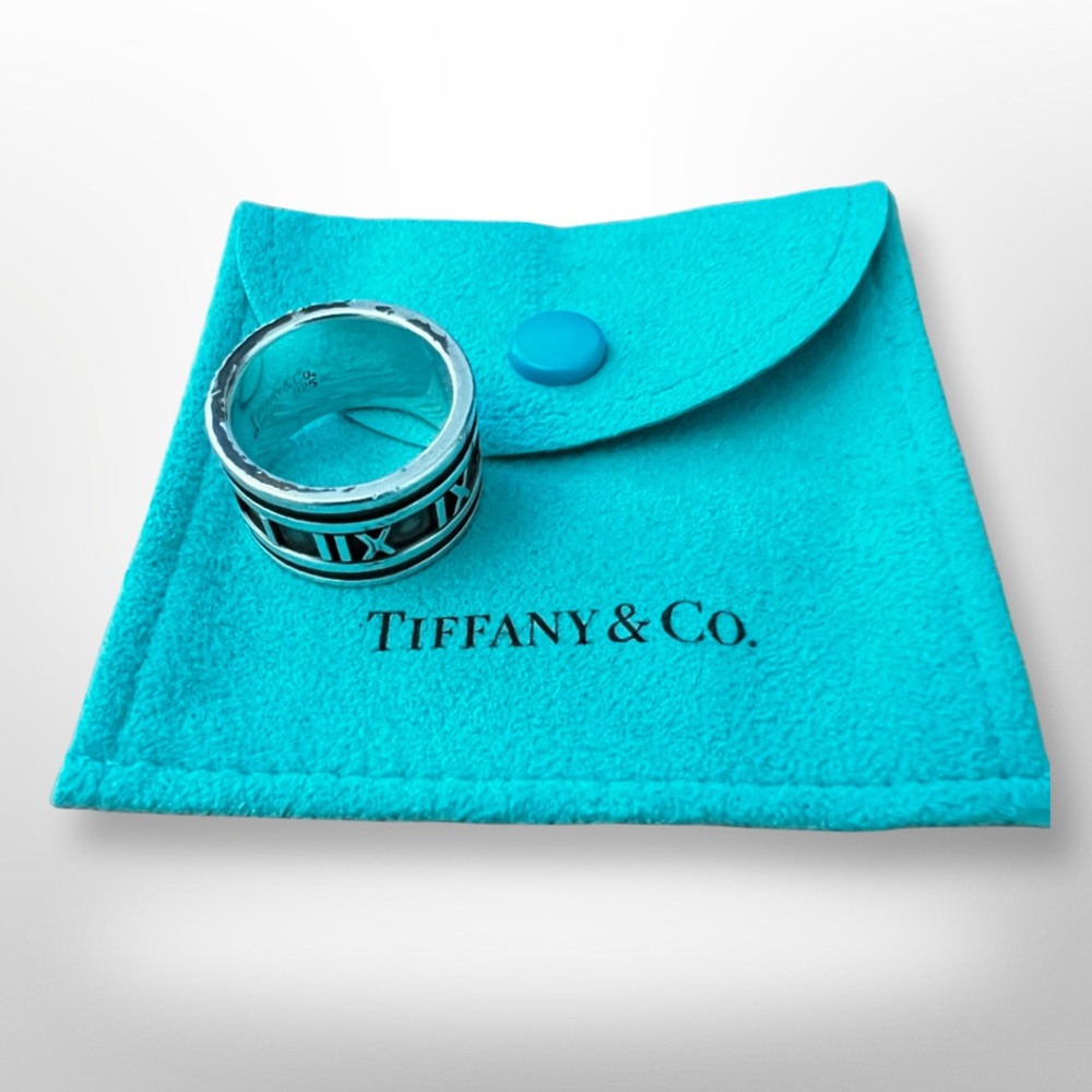 Tiffany and Co. Thick Atlas Band Ring Size 6 - Picture 1 of 10